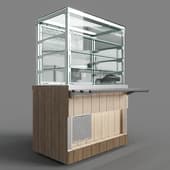 refrigerated display case with distribution doors (3 shelves) rc21 a capital