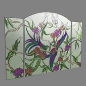 tiffany stained glass window "birds"