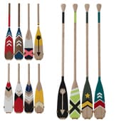 Decorative painted oars. Part three.