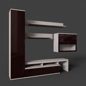 rimini living room set with brown facade with tv space (2), 217.8 cm
