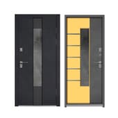 the door to the cottage in high-tech style