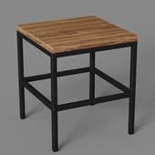 loft stool-11 n, antique walnut