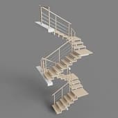 stairs on a metal frame