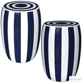 ceramic chair rander sapphire / white by oka