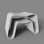functional stand, console, buba stool white