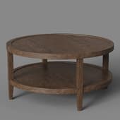 round coffee table in minimalist style