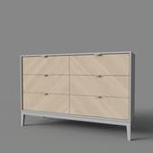fjord chest of drawers 6 drawers (dark grey)