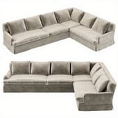 Restoration Hardware Belgian Classic Roll Arm Slipcovered Right-Arm L-Sectional