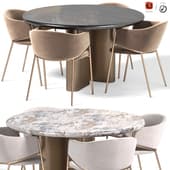 Dill Dining chair and Giulio Marelli ONNO Round table