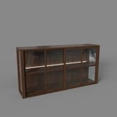 small cabinet with led double illumination, art. 610 led, 1400x725h310