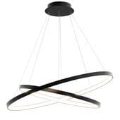hanging led chandelier ring cascad rings light inside