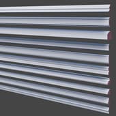 set of decorative wall moldings 100-109