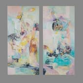 a set of wall paintings "ruble and dollar"