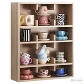 shelf with mugs