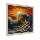 framed abstract wave painting – 3d model (kaptina01)