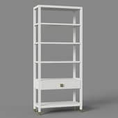 elsa dreams shelving with glass shelves and a loft drawer-concept 2