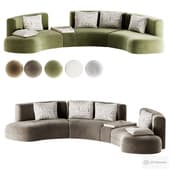 Modular curved sectional Sofa