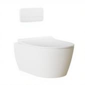 villeroy & boch subway 2.0 alpin toilet set + villeroy & boch installation + the flush button is white