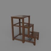 ladder stool, art. 369, 450x750nh400