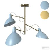 La Lampada Retro Tiffany / Mustard Chandelier