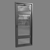 metal-plastic window with three sashes