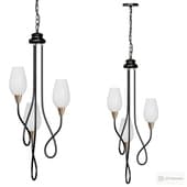 Postmodern glass chandelier