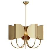 Nico 5 Light Chandelier 32 Antique Brass