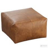 Large Darky Leather Ottoman Coffee table - Handmade Moroccan Pouf LSP2DK