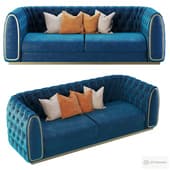 Homary Luxury Velvet Chesterfield Sofa