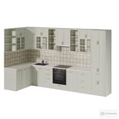 the kitchen is corner