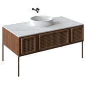 bathroom cabinet with overhead sink
