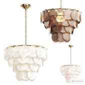 chandelier transparent glass shells