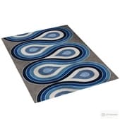 Jonathan Adler Milano Blue Steel Tufted Rug