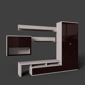 rimini living room set with brown facade with tv space (3), 217.8 cm