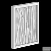 Interior panel made of plaster and fabric with frame