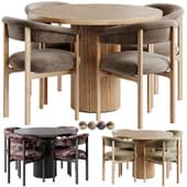 Elyne Chair by Minotti and Mon round dining table