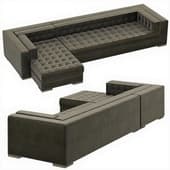 RH Modern Metropolitan Left-arm Chaise sectional