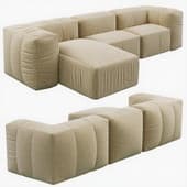 Restoration Hardware Preconfigured Fulham Upholstered Left-Arm Chaise Sectional