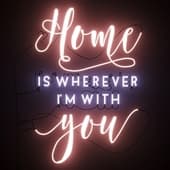 neon sign - home
