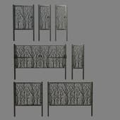 decorative metal fence with laser cutting — gates and wicket