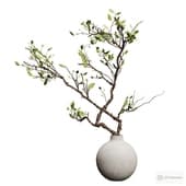 a sprig of sweet cherry in a vase.