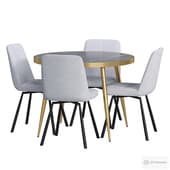helios table, bounn chair, dining set by chair group
