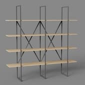 loft iron style shelving