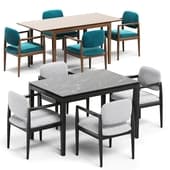 milford table 120 yoke chair skdesign