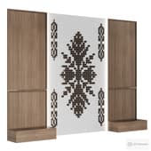 Wall panels headboard Russian ornament 019