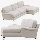 Restoration Hardware English Roll Arm Upholstered Right-Arm Chaise Sectional