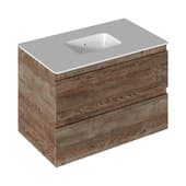 hanging cabinet with brown vico sink