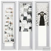 set of roller blinds for children's room