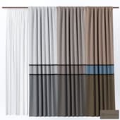 Curtain on fabric hinges