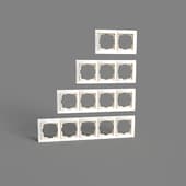 plastic frames for sockets and switches werkel snabb white,gold